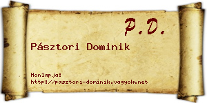 Pásztori Dominik névjegykártya