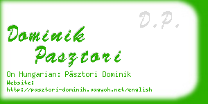 dominik pasztori business card